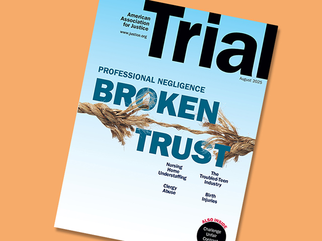 Trial Magazine August 2025 Professional Negligence